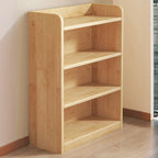 Solid Wood Bookcase Unpainted Wooden Bookshelf Freestanding Open Storage Shelving Unit Scandinavian Shelf for Living Room | Study and Kids Room