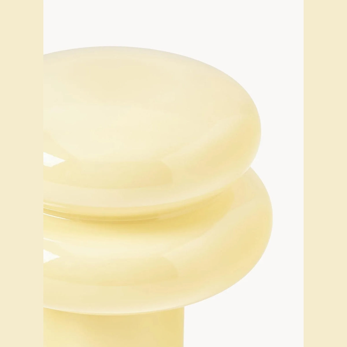 Opal Glass Mushroom Table Lamp with Stacked Glossy Shade for Bedside