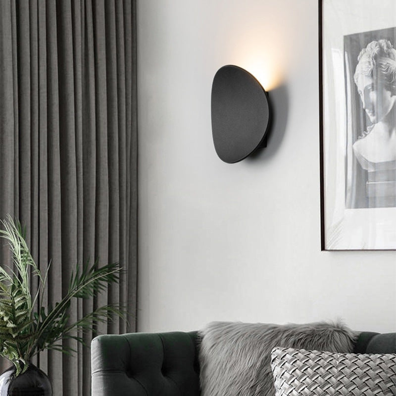 Pebble Shaped LED Wall Light Minimalist Aluminium Up and Down Wall Lamp