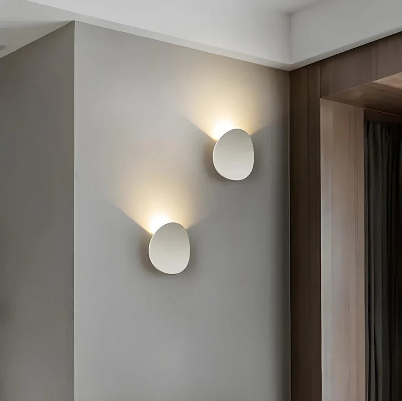 Pebble Shaped LED Wall Light Minimalist Aluminium Up and Down Wall Lamp