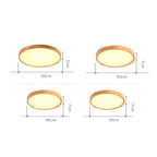 Ultra Slim Wooden Round Ceiling Light With Integrated LED Light