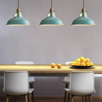 Loft Metal Dome Pendant Lights With Braided Cord LED Light