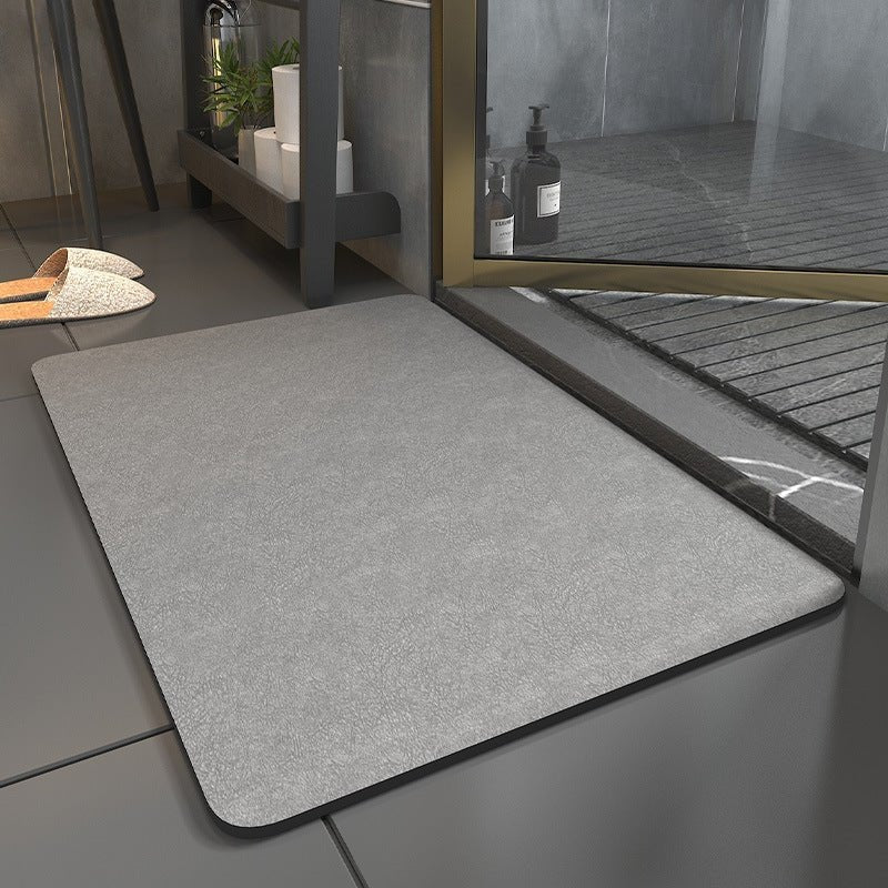 Quick Dry Non Slip Bath Mat with Absorbent Microsuede Surface for Bathroom