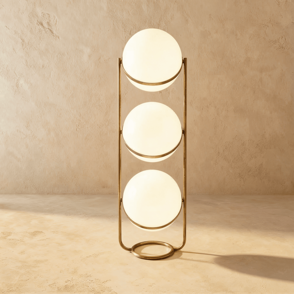 Modern Chrome Tiered Floor Lamp With Layered Circular Shade