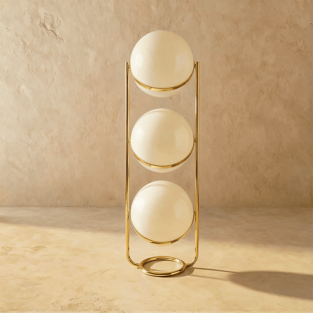 Modern Chrome Tiered Floor Lamp With Layered Circular Shade
