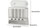 Rice Dispenser Multi-Compartment Dry Food Storage Container with Flip-Top Lid Airtight Cereal and Grain Dispenser Kitchen Pantry Organiser
