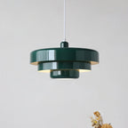 Retro Tiered Metal Pendant Light with Layered Round Shade for Dining Room