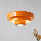 Retro Tiered Metal Pendant Light with Layered Round Shade for Dining Room