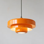 Retro Tiered Metal Pendant Light with Layered Round Shade for Dining Room
