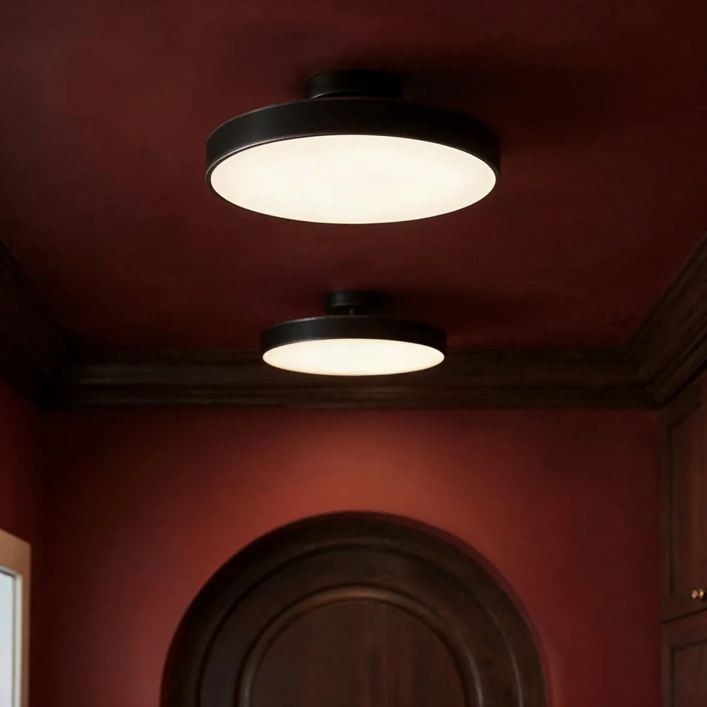 Modern Iron Flush Mount Ceiling Light LED Light With Wide Voltage Compatibility