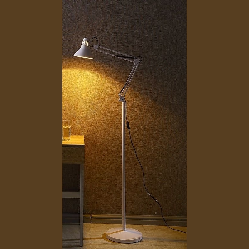 Scandinavian Adjustable Swing Arm Architect Floor Lamp for Reading