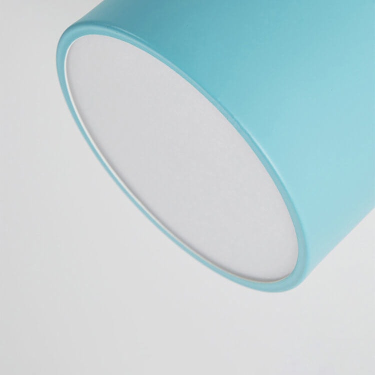 Scandinavian Macaron LED Flush Mount Ceiling Light with Wood Trim for Hallway