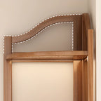 Bamboo Corner Shelf Freestanding Corner Bookshelf Tall Wooden Corner Display Stand with Arched Top for Living Room | Bedroom and Bathroom
