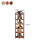 Bamboo Corner Shelf Freestanding Corner Bookshelf Tall Wooden Corner Display Stand with Arched Top for Living Room | Bedroom and Bathroom