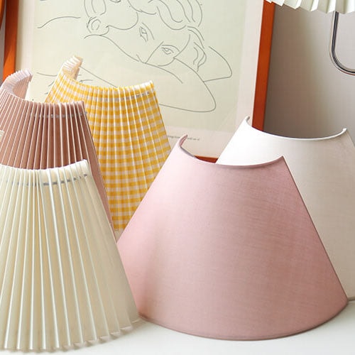 Solid Wood Ring Wall Light with Pleated or Flat Fabric Shade for Bedroom