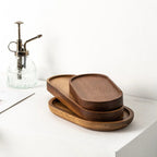 Solid Wood Serving Tray with Raised Rim | Handmade Coffee and Tea Tray