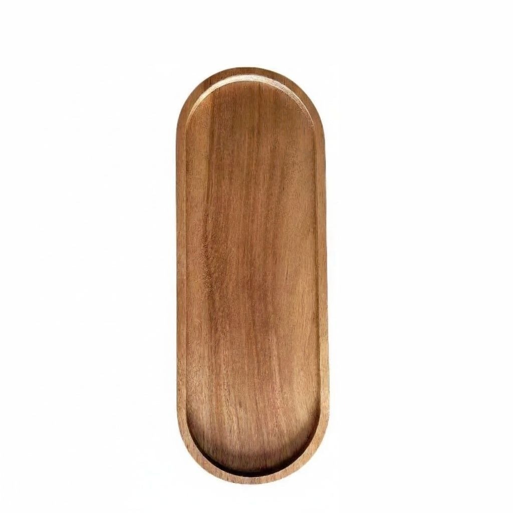 Solid Wood Serving Tray with Raised Rim | Handmade Coffee and Tea Tray