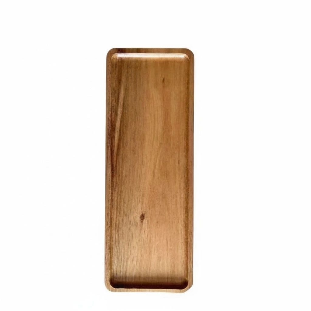 Solid Wood Serving Tray with Raised Rim | Handmade Coffee and Tea Tray