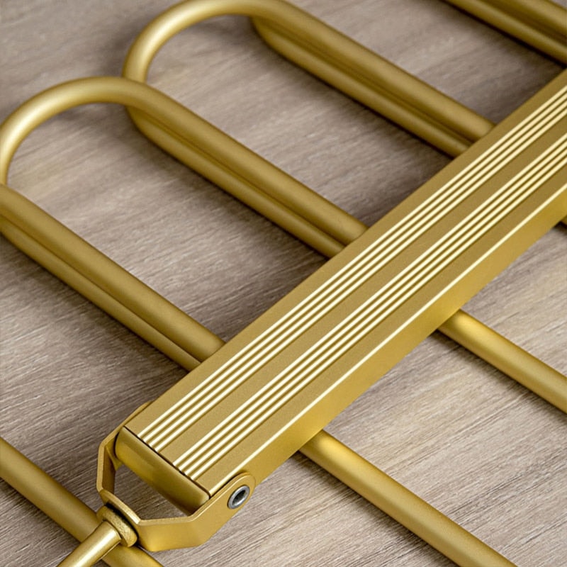 Space Saving Aluminium Trouser Hanger with Swivel Hook and Non Slip Bars