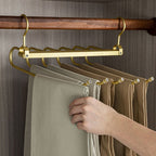 Space Saving Aluminium Trouser Hanger with Swivel Hook and Non Slip Bars
