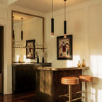 Modern Iron And Aluminium Pendant Light With Warm LED Light