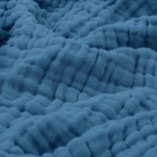 Muslin Cotton Throw Blanket Lightweight Breathable Crinkle Gauze Blanket Soft Natural Cotton Sofa Throw and Bedspread for Living Room | Bedroom