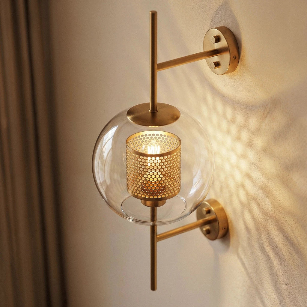 Modern Glass Tube Wall Light LED Light With Iron Backplate