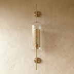 Modern Glass Tube Wall Light LED Light With Iron Backplate