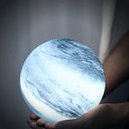 USB Powered Planet Sphere LED Table Lamp with Swirl Pattern and Remote