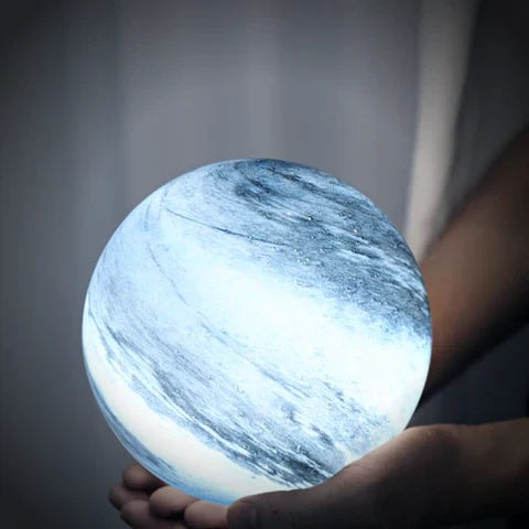 USB Powered Planet Sphere LED Table Lamp with Swirl Pattern and Remote