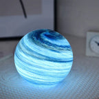 USB Powered Planet Sphere LED Table Lamp with Swirl Pattern and Remote