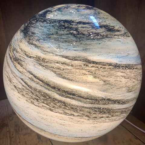 USB Powered Planet Sphere LED Table Lamp with Swirl Pattern and Remote