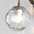 Vintage Rustic Mermaid Wall Light with Glass Globe Shade for Bedroom