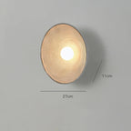 Retro Ceramic Disc Wall Light With Center Globe