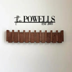 Wooden Piano Coat Rack Wall Mounted with Fold-Out Hooks Solid Wood Coat Hanger Space-Saving Entryway Organiser for Hallway and Bedroom