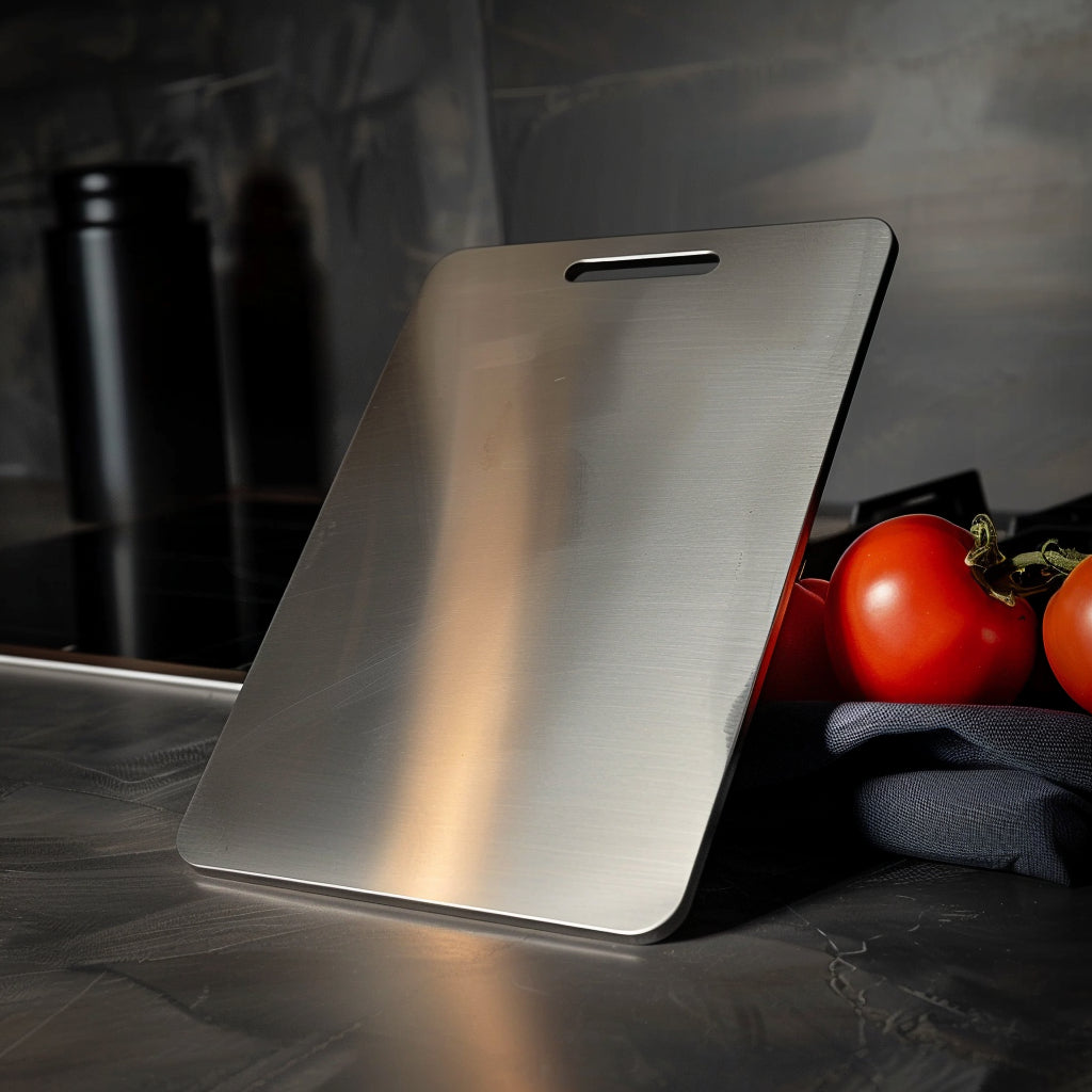 Titanium Cutting Board Non-Porous Metal Chopping Board with Handle Easy Clean Kitchen Chopping Board for Meat | Vegetables and Bread